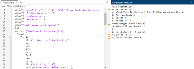 Membuat Kuis Matematika Dengan Matlab - LABKOMMAT